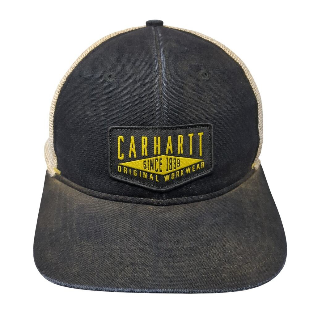 Carhartt Since 1889 Snapback Trucker Hat Black One Size Mesh Back - Picture 1 of 9